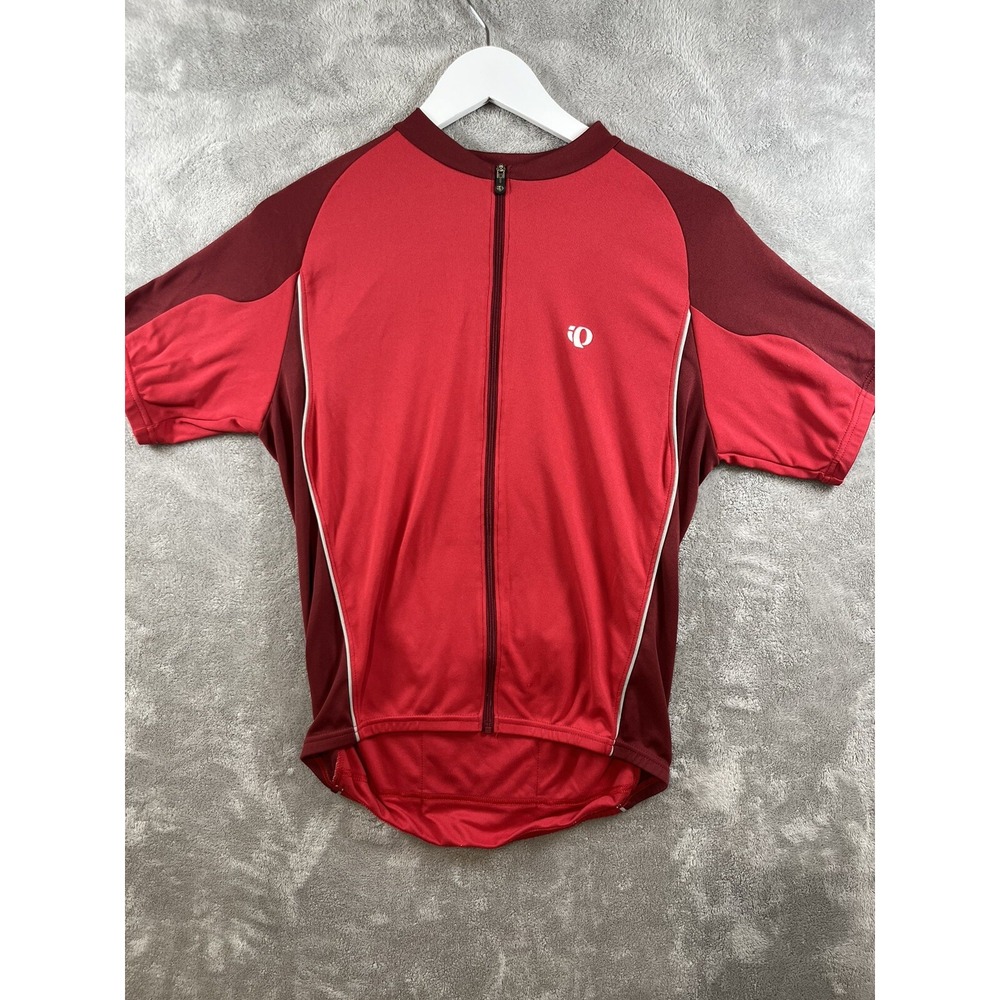 Pearl Izumi‎ Women's Cycling Jersey Back Pockets Red Sz L Outdoor Full Zip